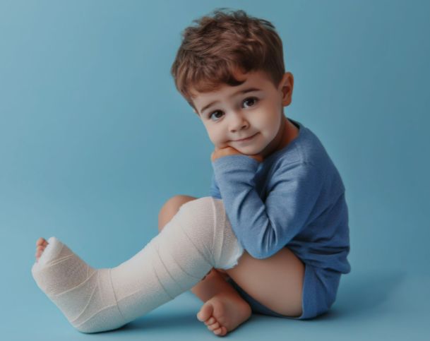 Child with posture and bone health issues consulting a pediatric orthopedic specialist